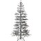 Best Choice Products Pre-Lit Flocked Sparse Christmas Tree Artificial Pine Tree, w/White & Multicolored LED Lights - Black
